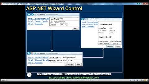 36 Wizard control in asp net Part 36