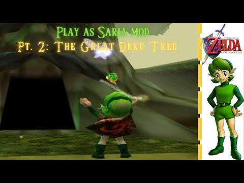 Legend of Zelda: Ocarina of Time (Play as Saria Mod | Part 2 | Great Deku Tree) @SariaFan93
