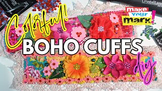 Colorful Boho Cuffs with HOTFIX Rhinestones