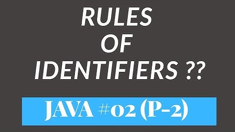 Java Identifiers in Hindi || ProgRank || #02 (Part-2)