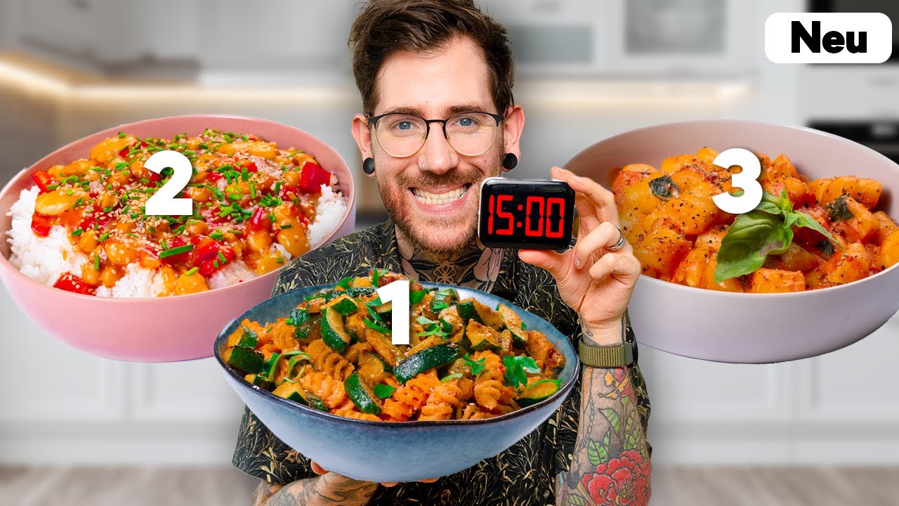 3 Blitzrezepte ⚡️ für stressige Tage – in 15 Minuten gemacht!