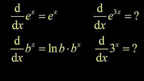 Exponential derivatives, exponential function with chain rule, derivative of exponential with base 3