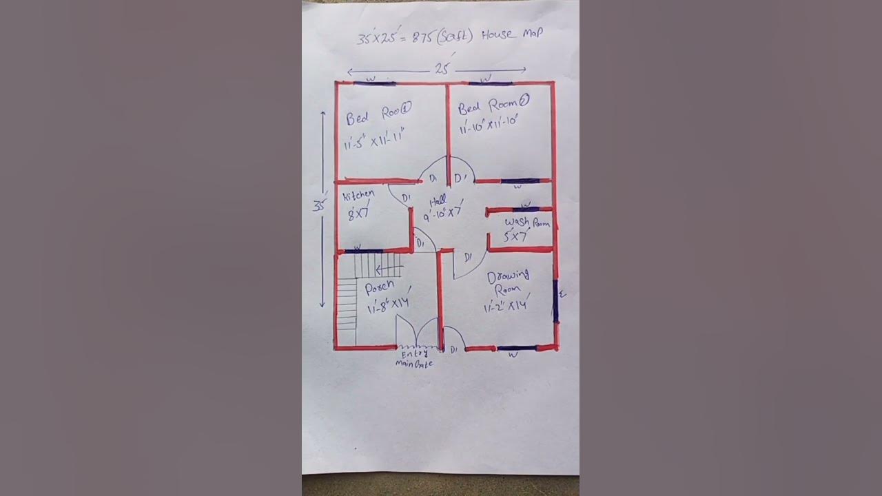 Ms Engr const 25 35 House Plan 2BHK Ka House Designe viralvideo ms-engr-const-25-35-house-plan-2bhk-ka-house-designe-viralvideo