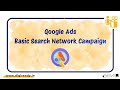 How to Create a Basic Search Network Campaign in Google Ads
