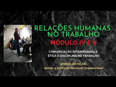 RELAÇÕES HUMANAS NO TRABALHO Módulos IV e V. Comunicação Interpessoal e