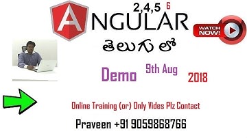 Angular Demo by Praveen  9059868766 in telugu  -ట్రైనింగ్ వీడియోస్