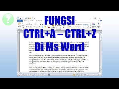 Video: Apa yang dimaksud dengan CTRL A sampai Z?