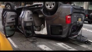 *Pre arrival* FDNY Units Responding into a Roll Over Crash in SOHO