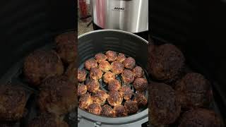 Almndegas Bovinas Molho E Muarela Na Airfryer shorts almndegas
