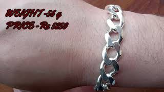 Silver bracelet for men @silver express