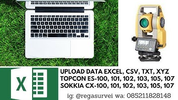Transfer Data Excel ke TOPCON ES-100 ES-101 ES-102 ES-103 ES-105 ES-107
