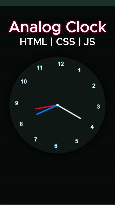How to create an analog clock using HTML CSS and JavaScript #short # ...