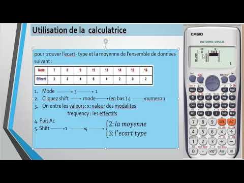 calculer l'ecart type et moyenne en utilisant la calculatrice - YouTube