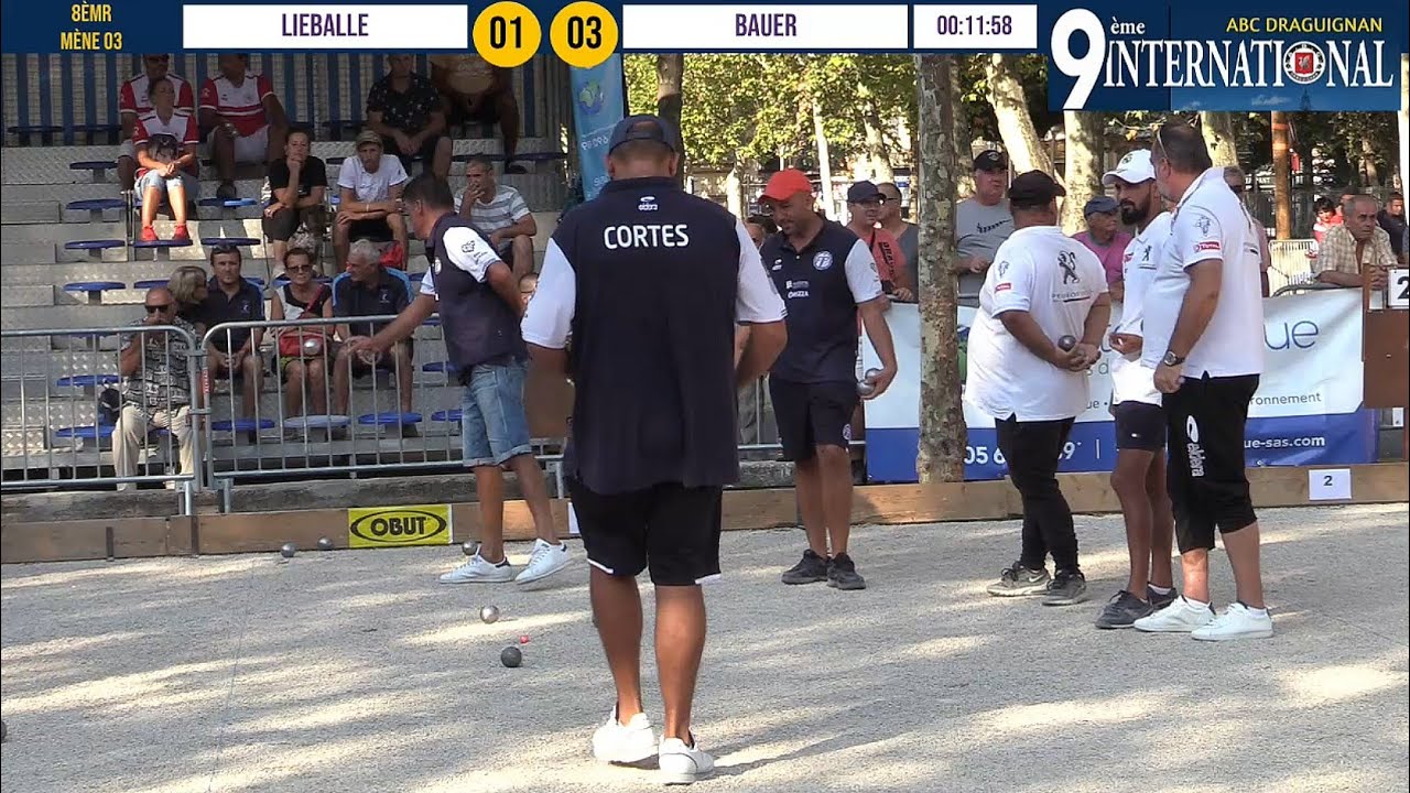 Miniature : Huitième disputé LIEBALLE vs BAUER à l'International à pétanque de Draguignan 2019