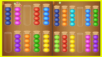 color ball sort wooden puzzle -all levels gameplay android/ios (level 137-142)