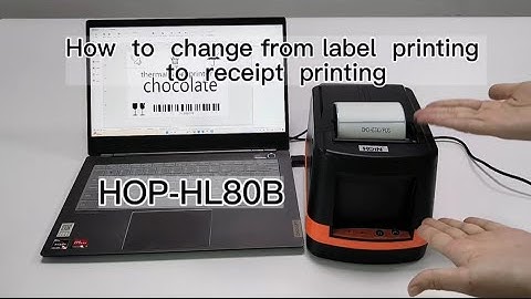 How to change from label printing to receipt printing | HOIN