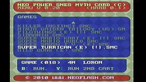 SNES Myth menu v0.20