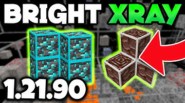 How to Get/Use BRIGHT X-RAY on Minecraft Bedrock 1.21.90 (EASY) XRAY Texture Pack