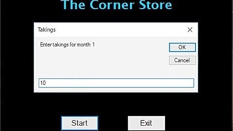 Visual Basic - For Next Loops - Monthly Takings App Tutorial