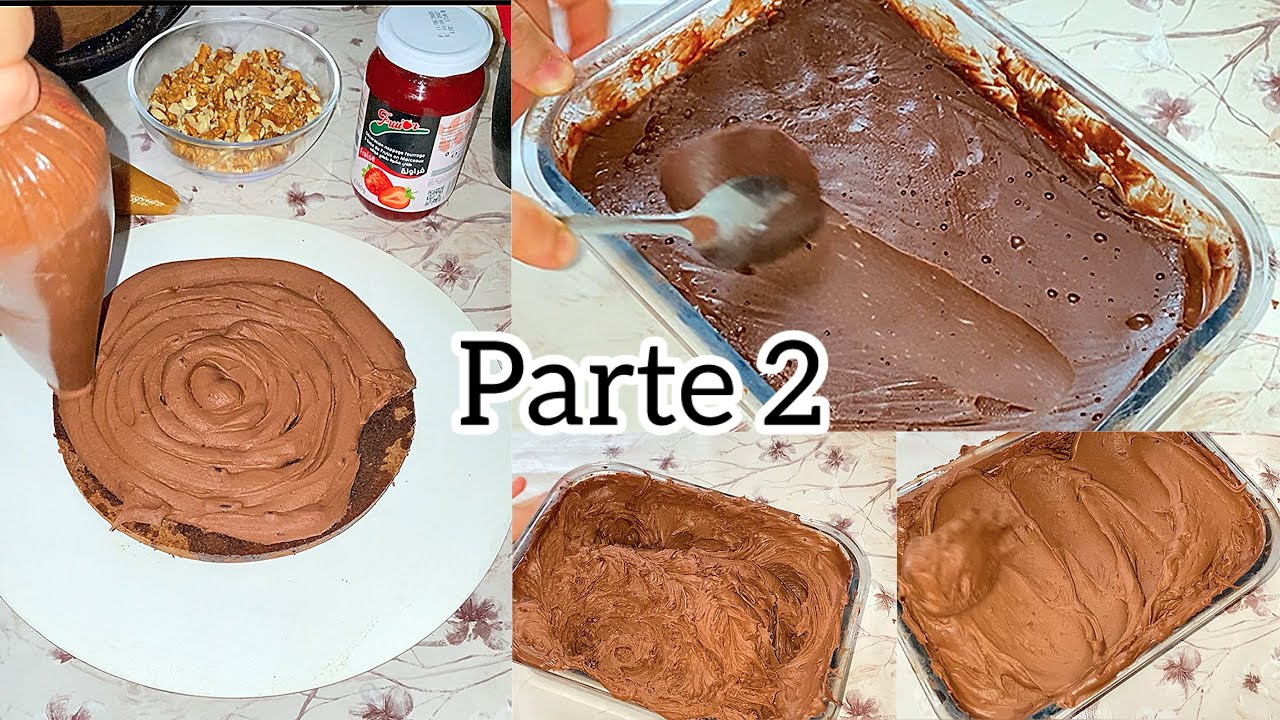 ✅الدرس 2 :من من وصفة قناج مونتي شوكولا  للحشو وتغليف الكيك