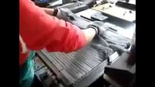 parallel flow condenser core assembly machine