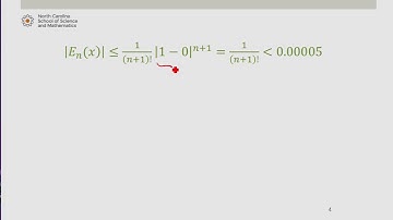 Remainder Estimation Theorem (Lagrange Error Bound) Example #3