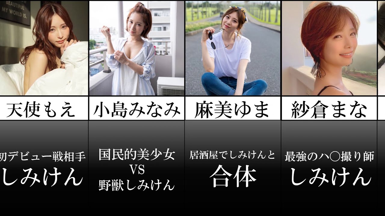 av女優の名簿一覧 しみけんが抱いた人気セクシー女優一覧【２０２０年】【性に関する雑学】【比較・ランキング】 - YouTube