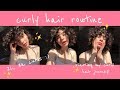 Curly hair routine! 3A curl routine, curly hair journey (DENMAN  BRUSH, DEVA CURL, & MORE)