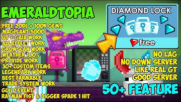 NEW GROWTOPIA PRIVATE SERVER 2021 | ✅ FREE 20DL + 100K GEMS & LIKE REAL GT 100% 🔥 | Emeraldtopia