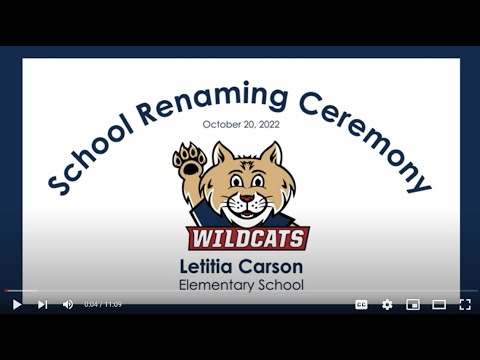 Letitia Carson Elementary School Renaming Celebration