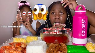 CAUGHT SISTER TALKING ON THE PHONE WITH A BOY...😤💔 (Mukbang)