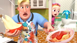 daddy is my hero finger family song take care of babies rosoo nursery rhymes
