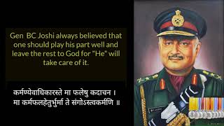 LIFE AND DREAM OF LATE GEN BC JOSHI A Documentary