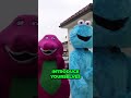 Cookie Monster, Barney and Big Bird Walk into a Bar #funny #cartoon #costume