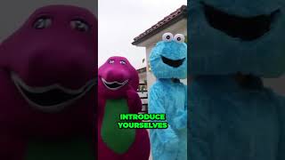 Cookie Monster, Barney and Big Bird Walk into a Bar #funny #cartoon #costume