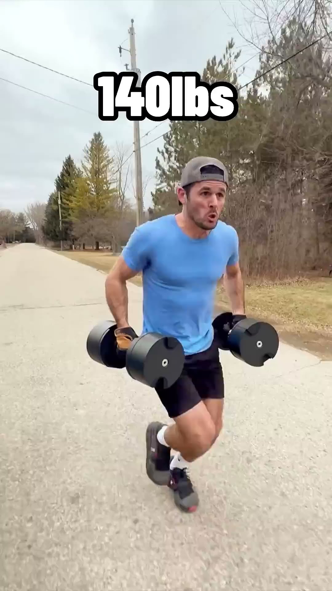 Sprinting with heavier and heavier weights.