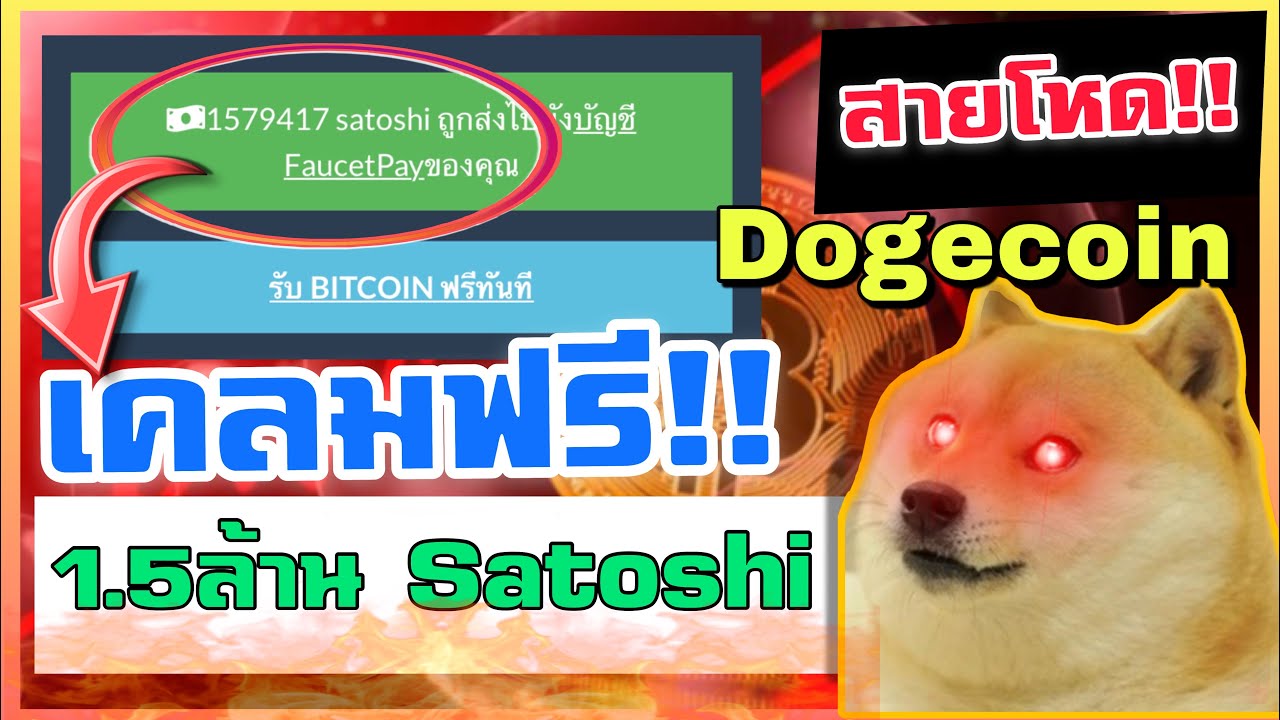เคลม Dogecoin ฟรี 1ล้าน!!! Satoshi ทุก 5 นาที Free Dogecoin 2021 | Donutpay