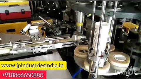 Fully Automatic Direct Bottom opencam 60 ml papercup making machine trial running at 75 speed