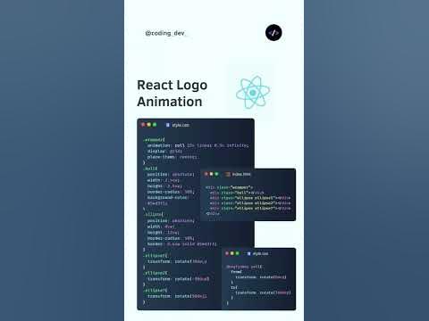 React Logo Animation with pure CSS #css3 #html #htmlcss #webdesign # ...