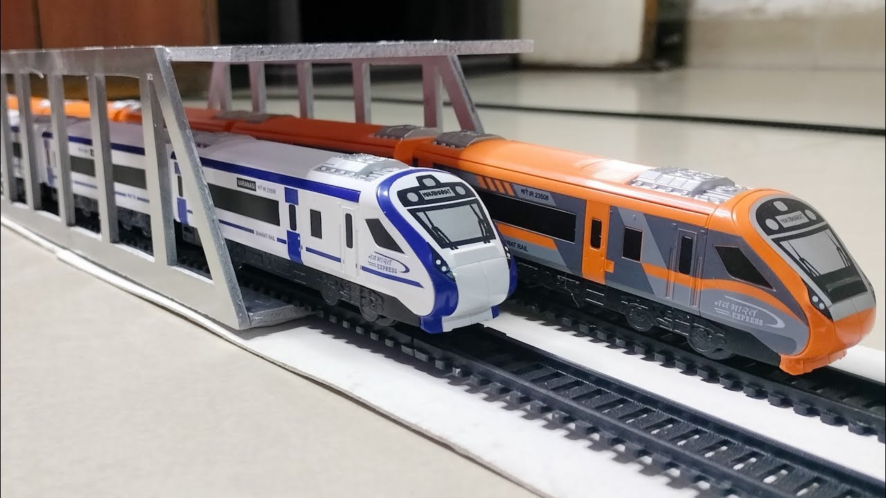 Vande Bharat Express Train Crossing Railway Bridge | 