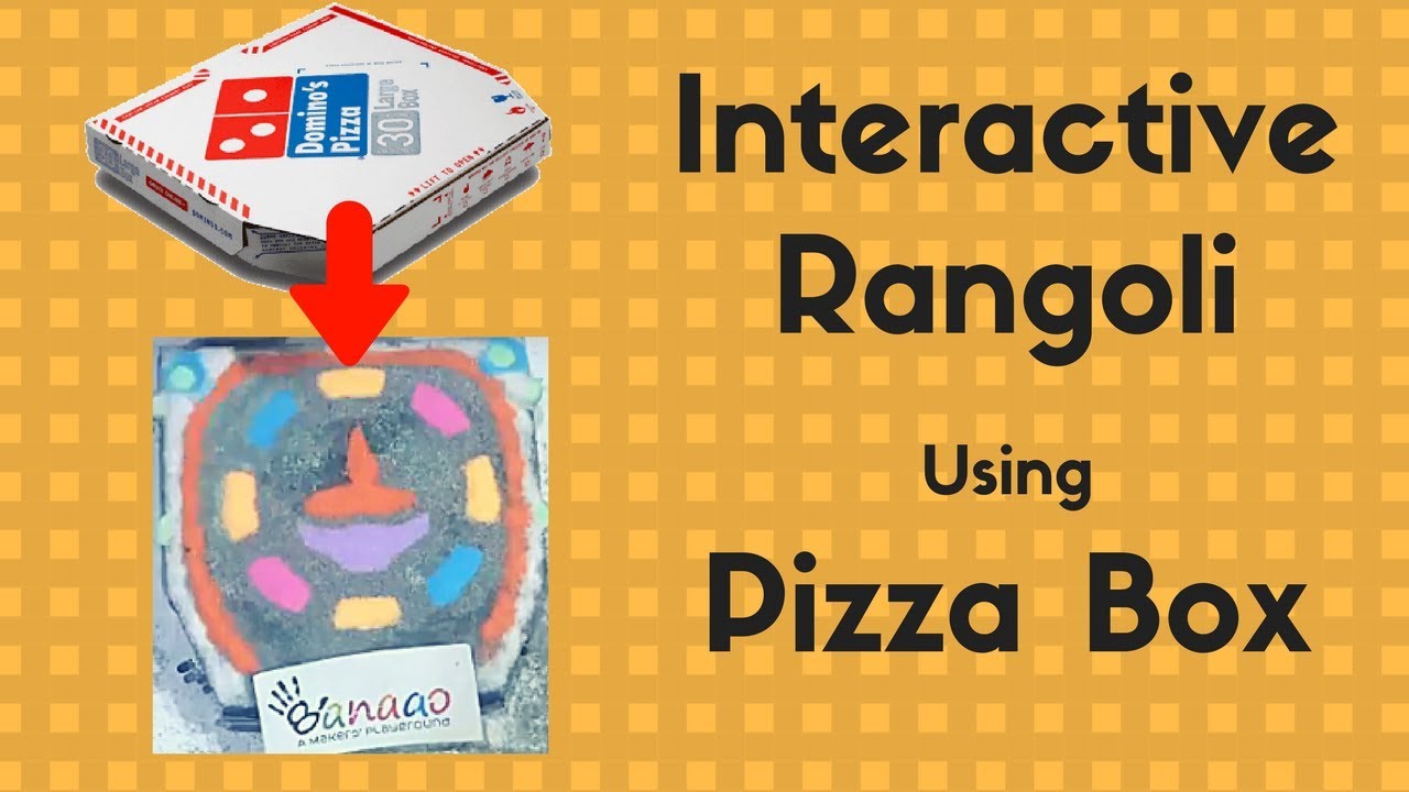 Pizza Rangoli Interactive Rangoli on Pizza Box | Step by Step | Simple & Creative ...