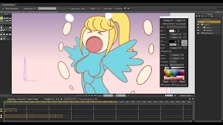 How to Create Anime - Kawaii Samus Anime Studio Timelapse