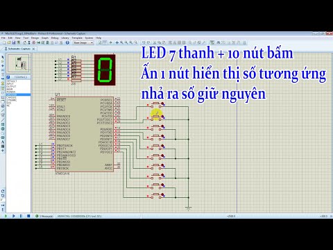 Video [Học AVR] Điều khiển LED 7 thanh bằng 10 nút bấm: ấn... - youtube