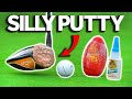 We Put Silly Putty On GOLF Clubs And Played Golf