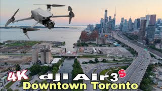 Dji Air 3s - Low light Camera Test (Downtown Toronto) Drone Flight 