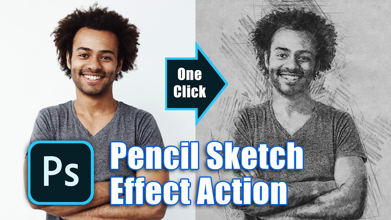 Drawing Sketch Photoshop Action Graphic by mristudio · Creative Fabrica