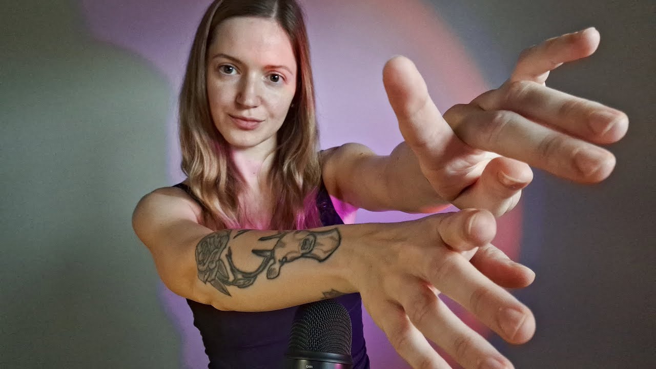 ASMR pure hand sounds with mouth sounds and whispering for sleep and relaxation - tongue clicking