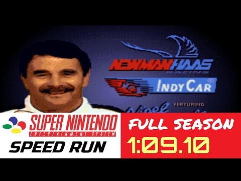 Speed Run [WR] - Newman/Haas IndyCar feat. Nigel Mansell [SNES] - Full Season (No QFA) in 1:09.10