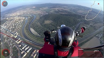 Powered paragliding flight - Garmin Virb Ultra 30 with G-Metrix data overlay