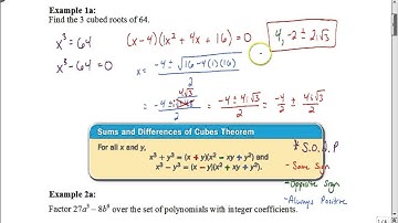 Lesson 7.7 Part 1: Sums & Differences of Cubes